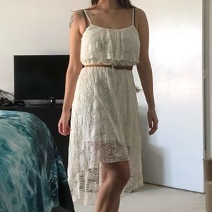 White High-Low Dress